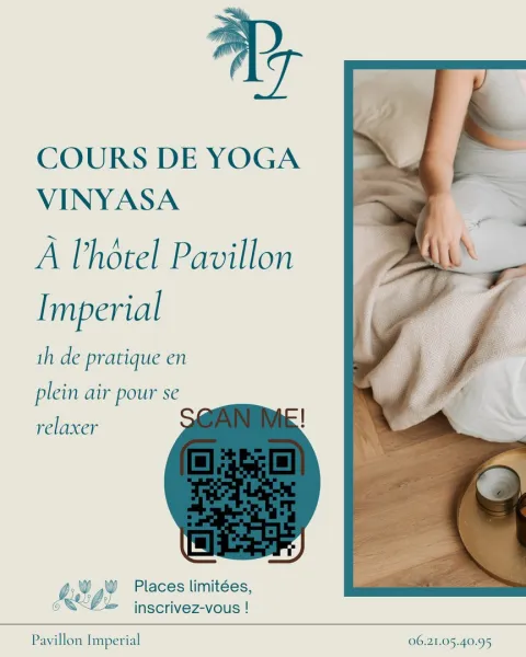Cours de Vinyasa Yoga au Pavillon Impérial – Été 2025